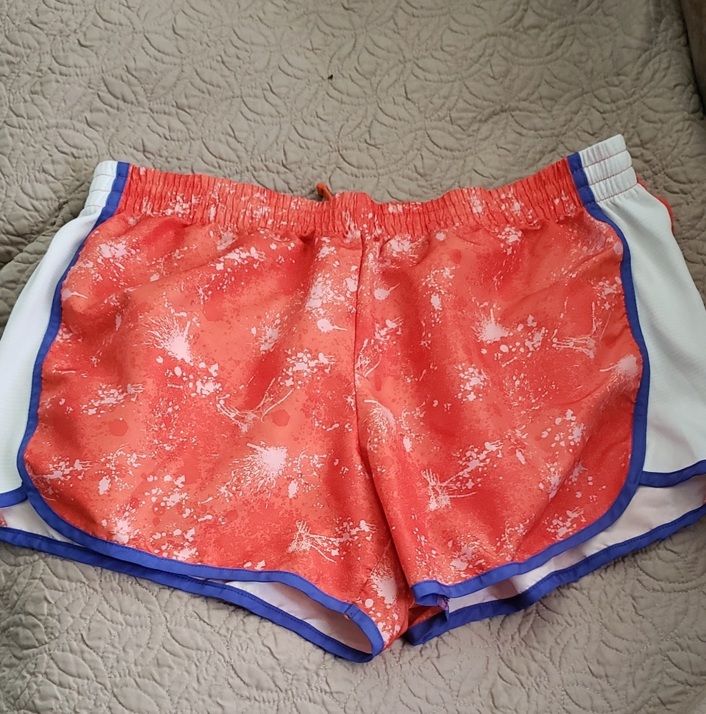 Danskin‎ Red and White Athletic Shorts Vibrant Design